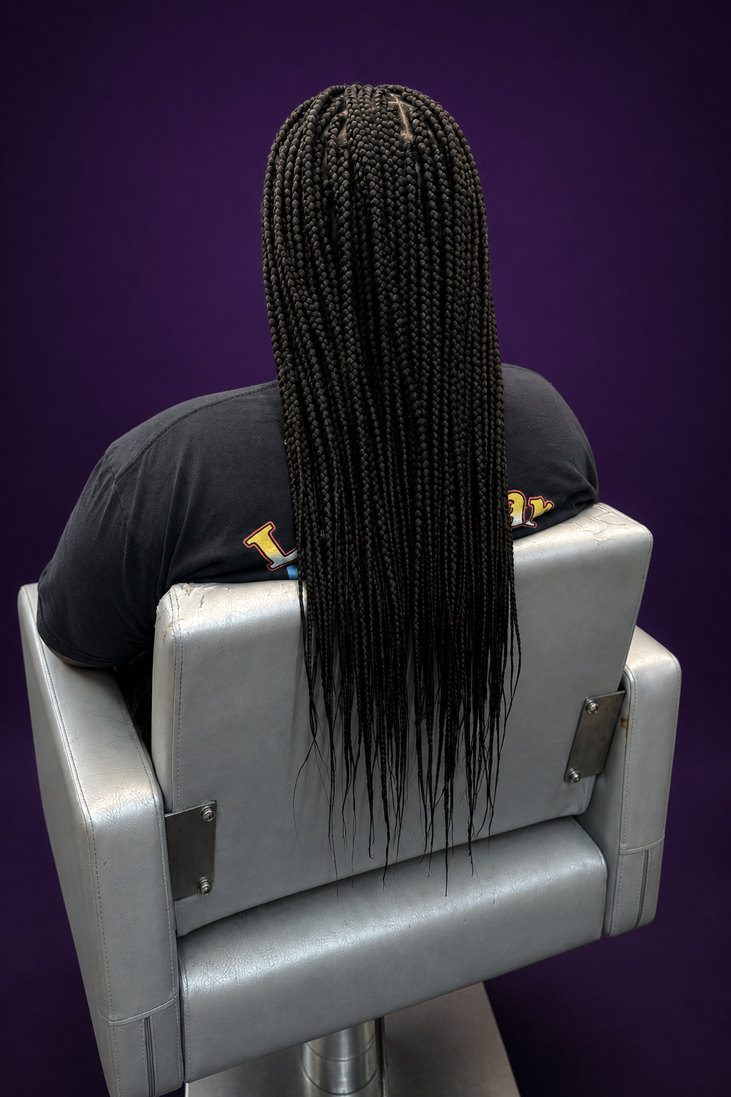 Long box braids back view by House of Braids and Nails by Ms GG