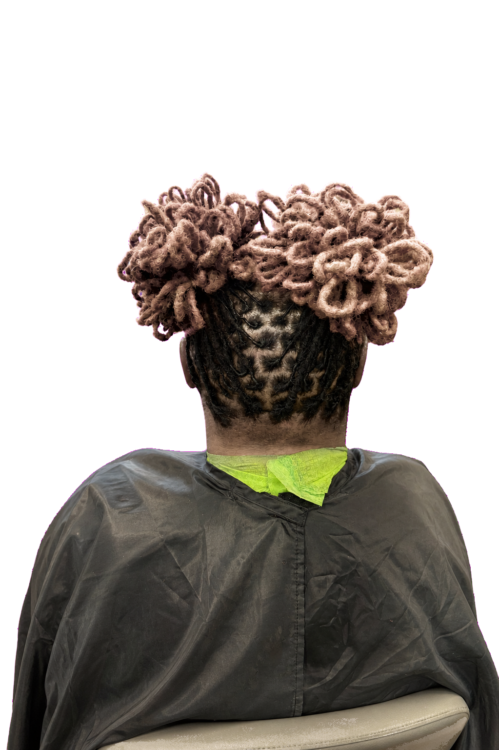 Back view of copper loc style by House of Braids and Nails by Ms GG